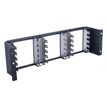 Rack 19" pre 3x3 lišty LSA PLUS 2/10, lišty horizontálne, 2U